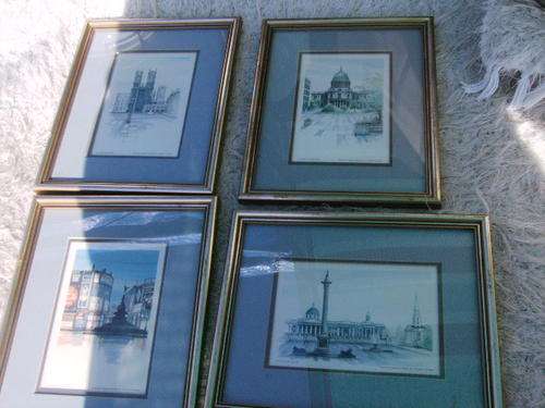 4 x Framed prints from original paintings by Geoffrey Cowton