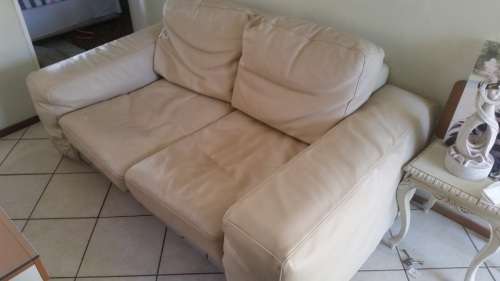 Genuine Leather Couch - Seller relocating