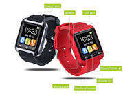 U80 Bluetooth Smartwatch - iPhone,Android,Pedometer,Sleep Monitor, Drink Reminder etc - Black or Red