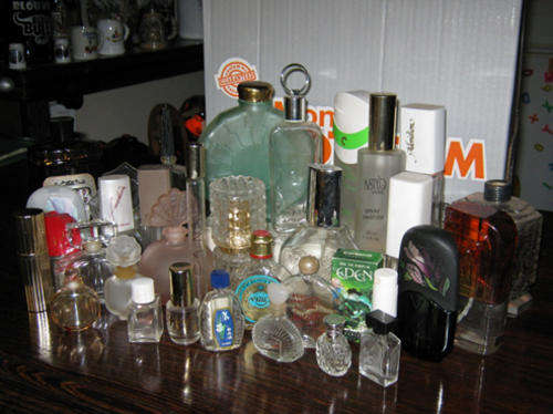 Collection of perfume bottles