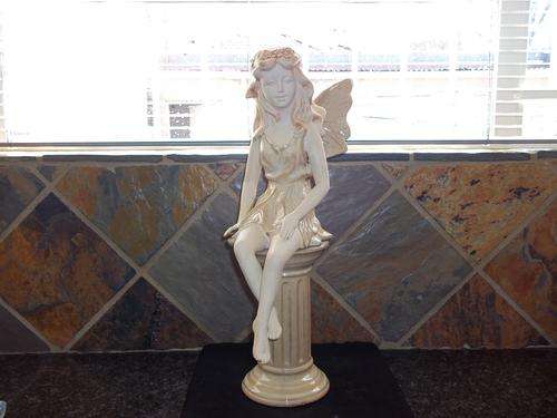 STUNNING FAIRY ON A PEDESTAL INDOORS OR OUT DOORS.