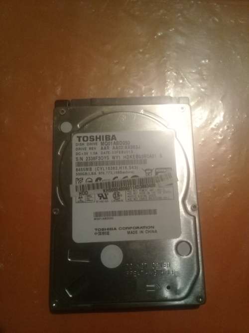 Toshiba 500gig laptop hardrive
