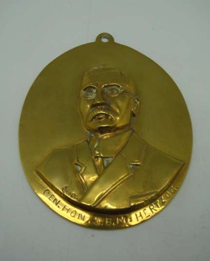 Signed Plaque - General Hon. J.M.B. Hertzog