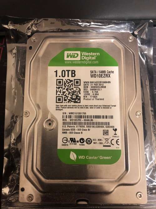 WD 1TB 3.5' HHD (WD10EZRX)
