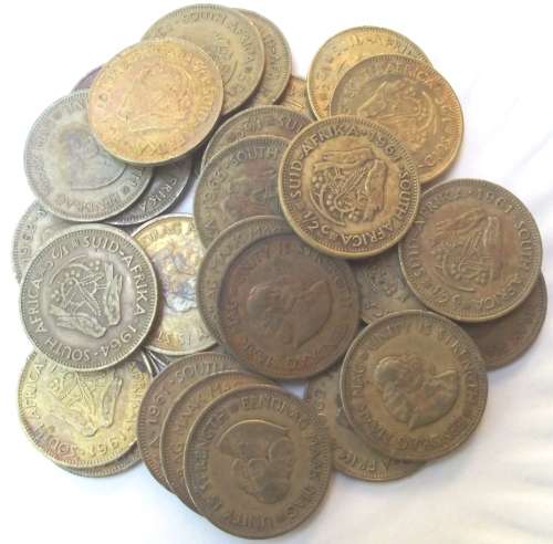 1cent & ½ cent coins 1961-1964 total of 41 - bid per coin to take all