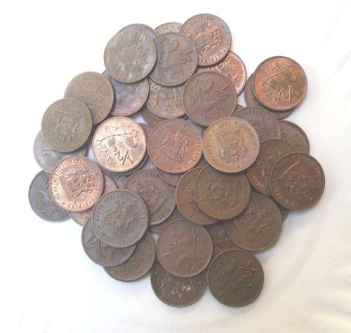 ½ cent coins -  1st issue all 1970 - bid per coin to take all 45