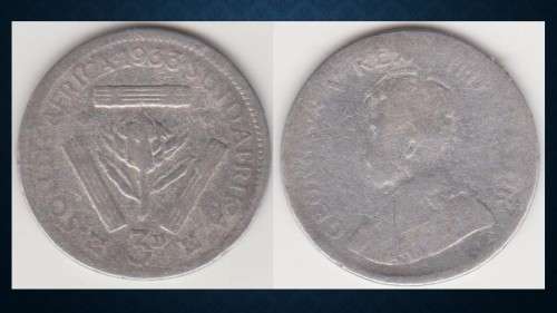 1933 SA Union 3d tickey - 80% Silver