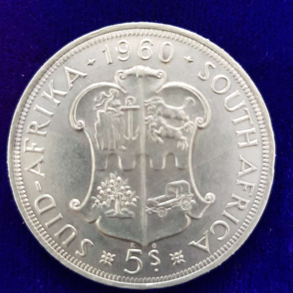 Union of South Africa: Silver 5 Shillings of 1960