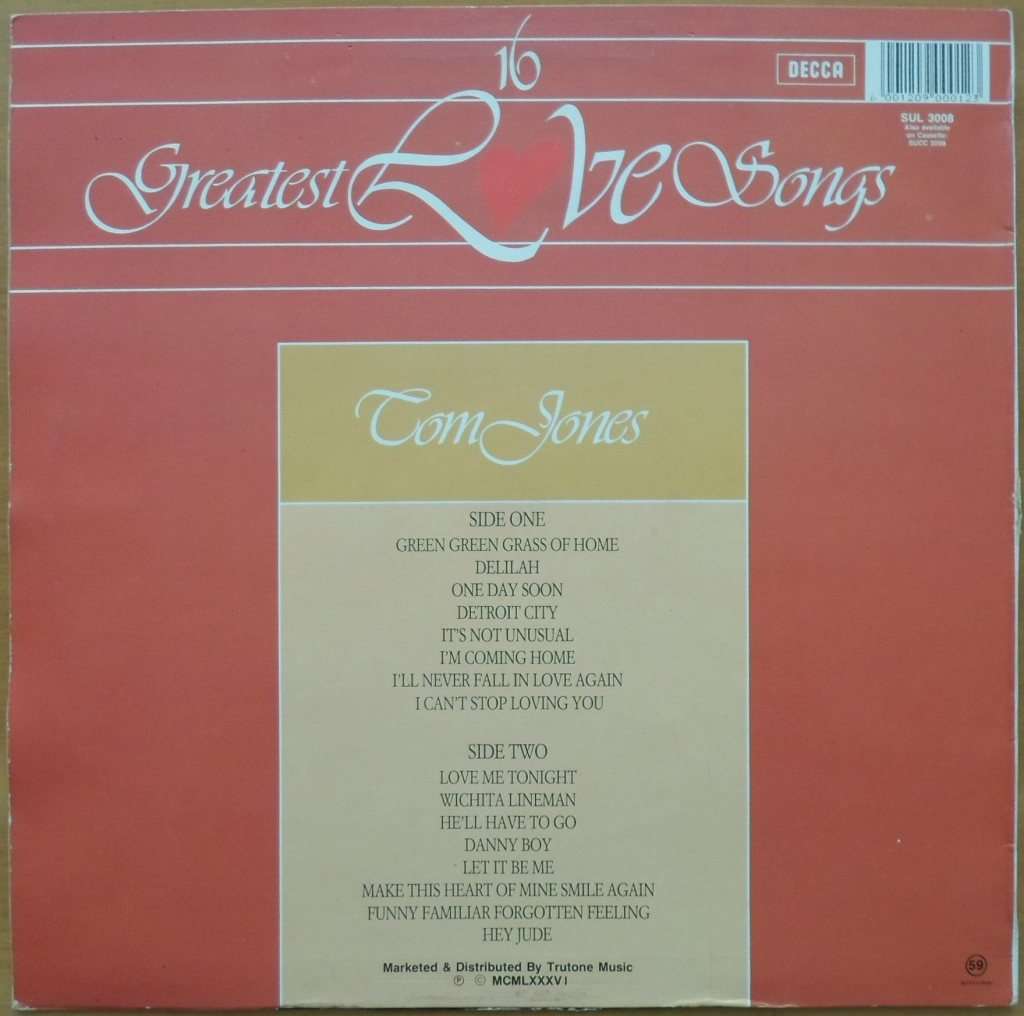 Tom Jones - 16 Greatest Love Songs