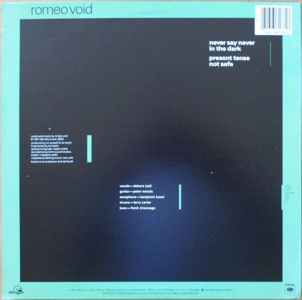 Romeo Void - Never Say Never