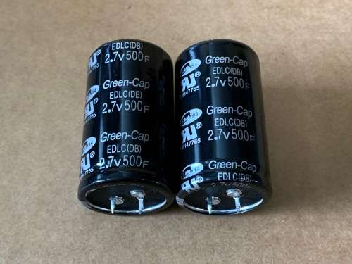 2 x 500F Supercapacitors - Workshop Clearance Sale