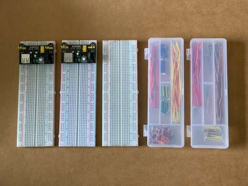 Breadboards + wires + power supplies - Workshop Clearance Sale