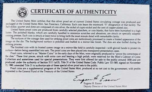 Silver Proof Set 1992 - United States Mint