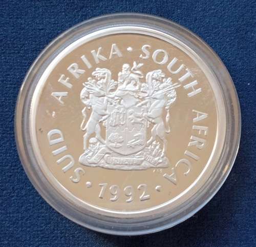 1992  S A SILVER PROOF R2 COIN - MINT TECHNOLOGY