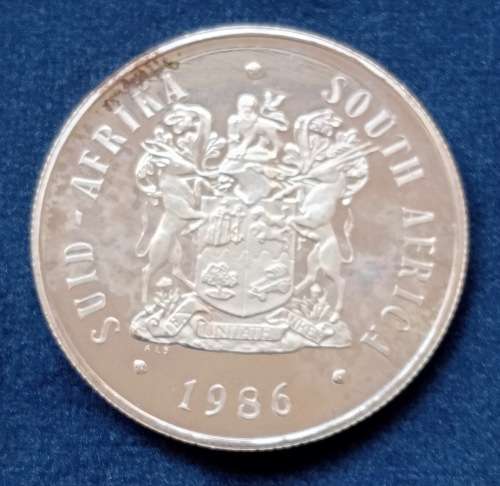 R1 SILVER PROOF COIN - (YOD) THE YEAR OF DISABLED - IN SAM BOX - WELL TONED