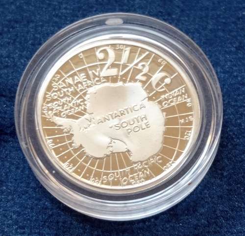 TICKEY 2 1/2c SILVER PROOF 2008 IN SAM POUCH - INTERNAT. POLAR YEAR.SA AGALHUS, Map SA BASE SANAE IV