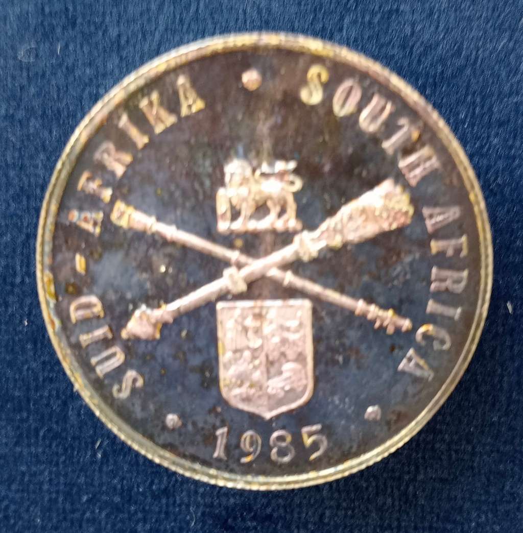 R1 1985 SILVER PROOF COIN - PARLIAMENT (1910 - 1985) IN SAM box