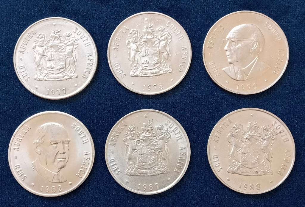 R1 SET OF SIX 1977, 1978, 1979, 1982, 1987 & 1988