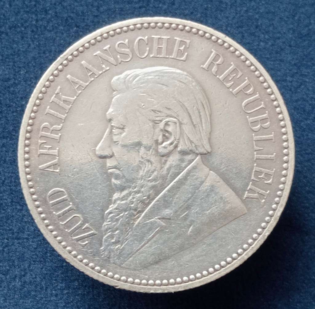 ZAR 1896  SILVER TWO AND HALF SHILLINGS - HALFCROWN