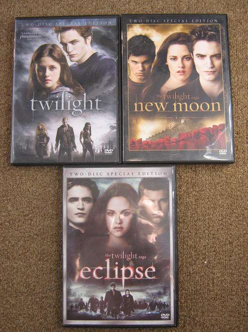 First 3 Special Edition Twilight Saga DVD's