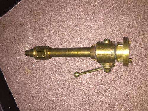 Rare solid brass fire hose nozzle with handle switch