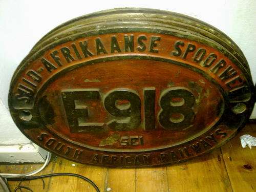 WOW!!! Huge Solid brass train plaque