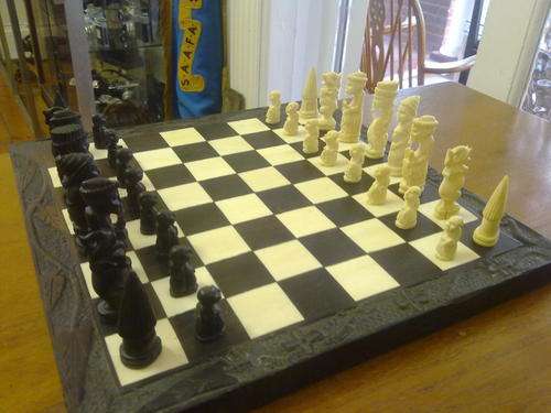 A great Ivory & Wooden chess set