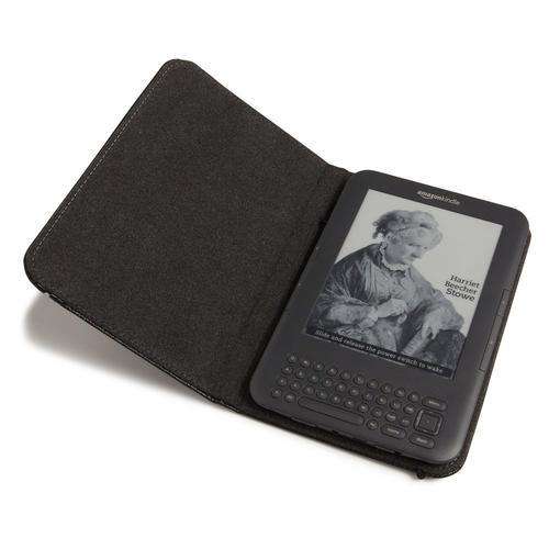 Kindle Keyboard, Wi-Fi, 6" E Ink Display with Leather Cover "Mint Condition"