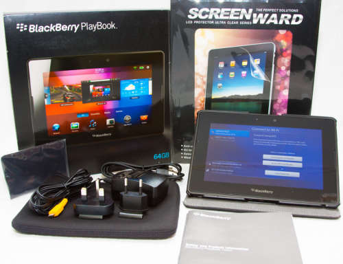 Blackberry Playbook 64GB with PU Leather Swivel Case (As New)