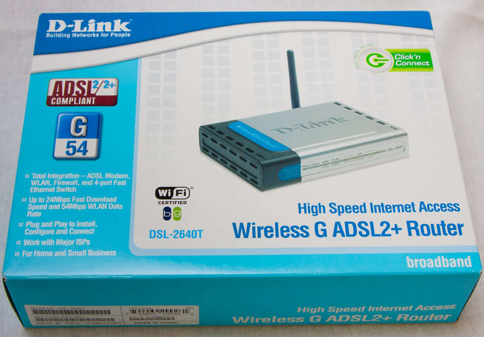 D-Link DSL-2640T Wireless G ADSL2+ Router