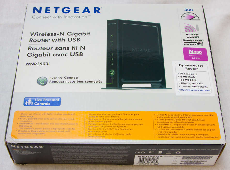 Netgear WNR3500L Wireless-N Gigabit Router with USB (Bricked - with USB to Serial adapter module)