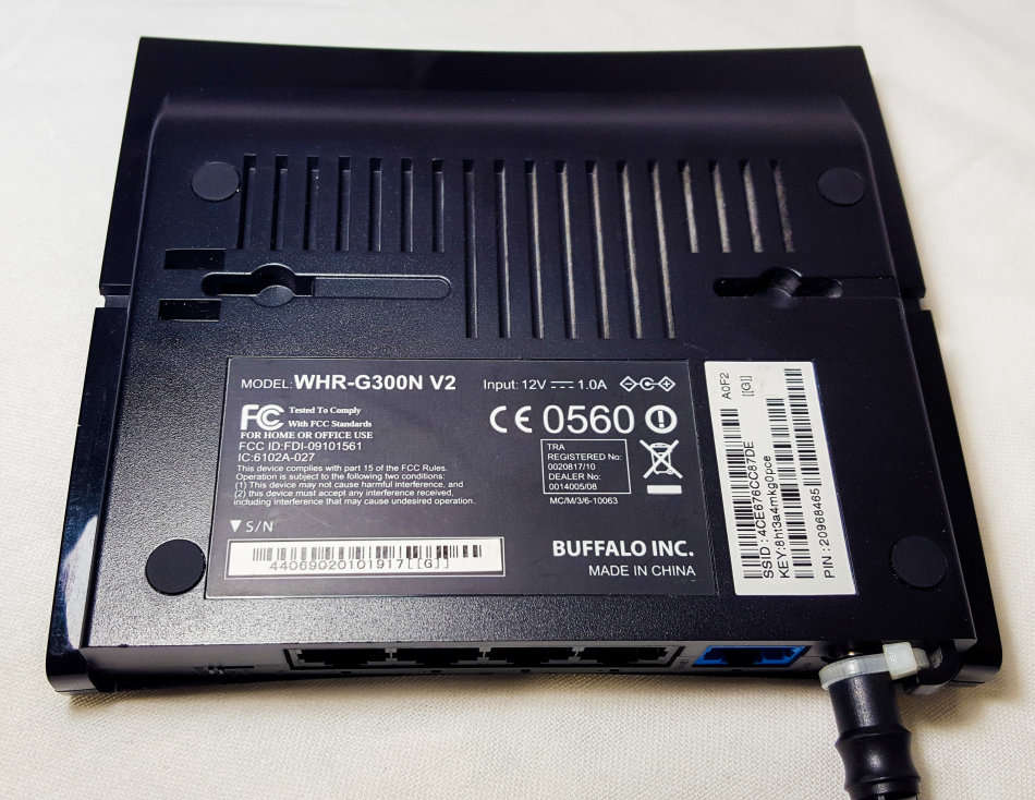 Buffalo WHR-G300N V2 AirStation Nfiniti Wireless-N Router and Access Point