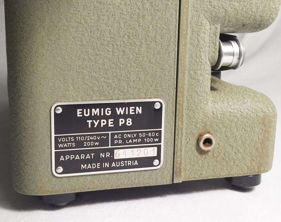 Eumig P8 Cine Movie Film Projector: Prized Collector's Item