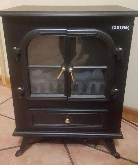 freestanding electric fireplace heater - very nice item - stylish ambient "fire "effect