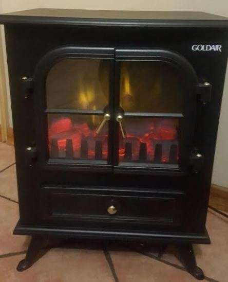 freestanding electric fireplace heater - very nice item - stylish ambient "fire "effect