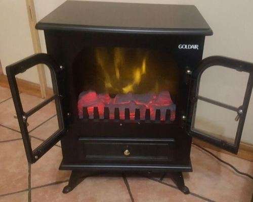 freestanding electric fireplace heater - very nice item - stylish ambient "fire "effect