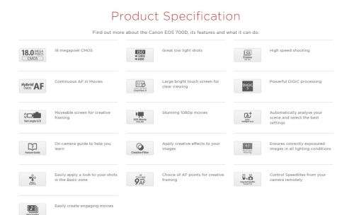 canon eos 700d 18 mega pixel camera good condition - great camera - 5 photos per second