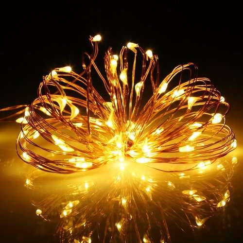 [2 Packs]Solar Lights 100 LED Copper String,Decoration Lights for Gardens,Christmas,Patio,Party