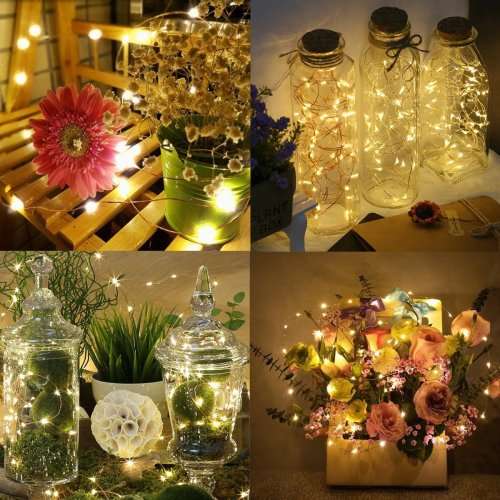 [2 Packs]Solar Lights 100 LED Copper String,Decoration Lights for Gardens,Christmas,Patio,Party