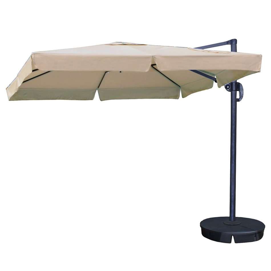 Patio Offset Umbrella Garden Outdoor Cantilever Umbrella With Base