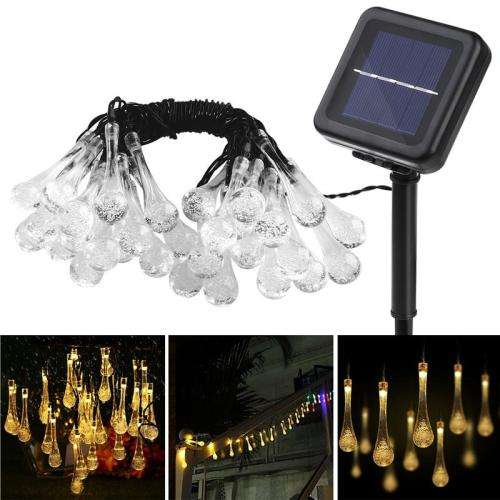 Solar Powered Outdoor Water Drop Lights
