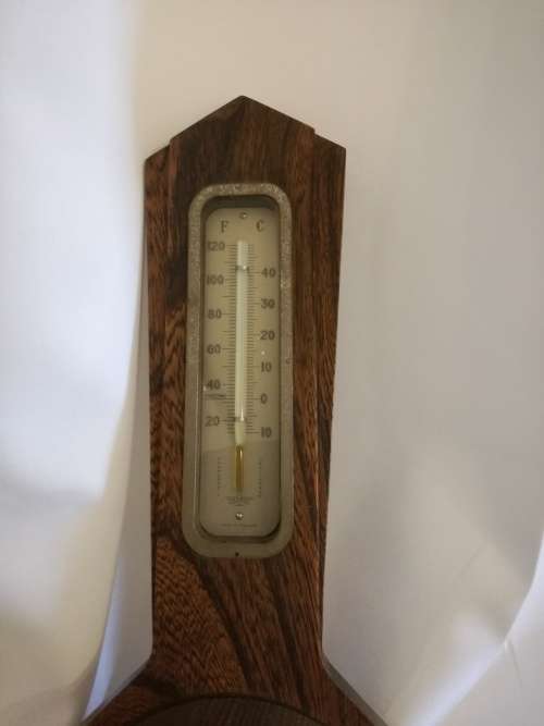 Vintage SB (shortland) wall clock and thermometer