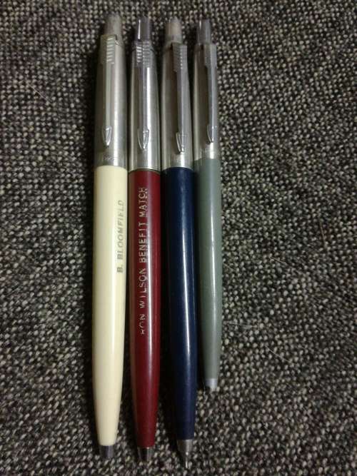 VINTAGE PARKER PENS X2, RARE MINI PARKER PEN AND A PARKER PENCIL.