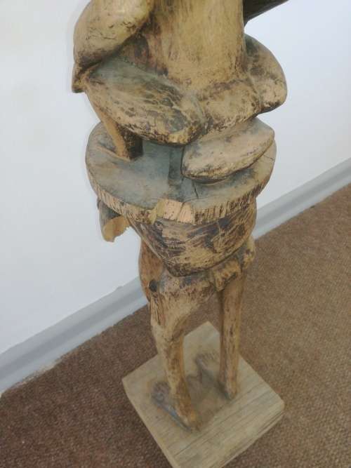 LARGE INDIAN HAND CARVED. 1.15m high