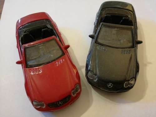 MERCEDES-BENZ SL CLASS, SCALE 1/43 one bid for both.