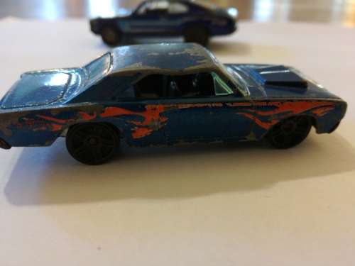 VINTAGE AMERICAN MUSCLE CARS. Chevrolet SS and 68 Dodge Dart.