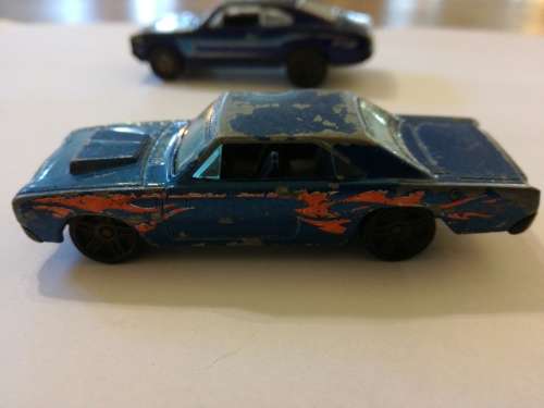 VINTAGE AMERICAN MUSCLE CARS. Chevrolet SS and 68 Dodge Dart.