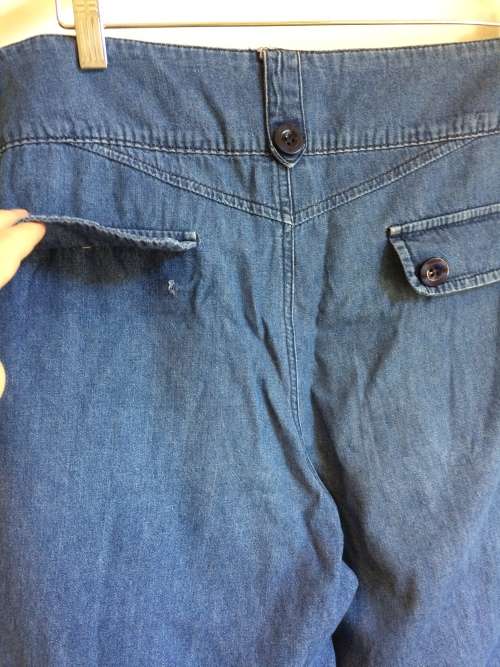 REAL CLOTHING 100% COTTON WIDE LEG HIPPIE JEANS - 14