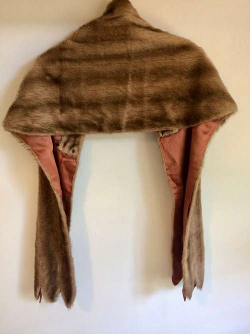 VINTAGE FAKE FUR STOLE/ WRAP  -  2M LONG