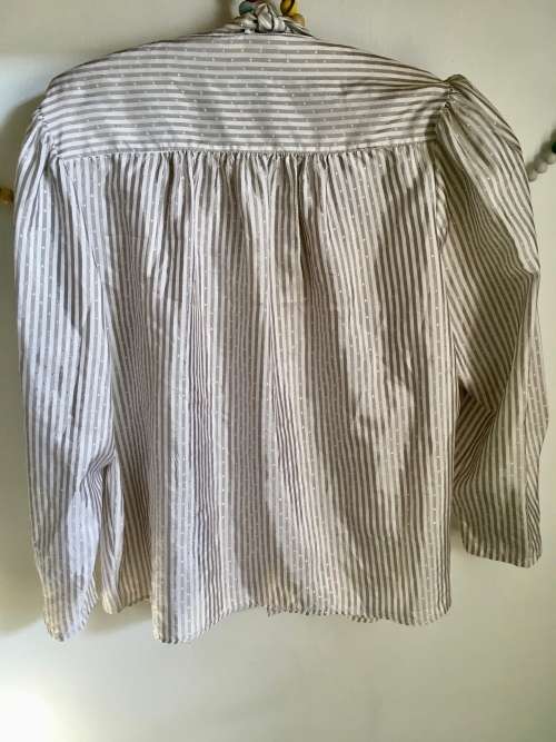 VINTAGE PUSSY BOW STRIPED BLOUSE